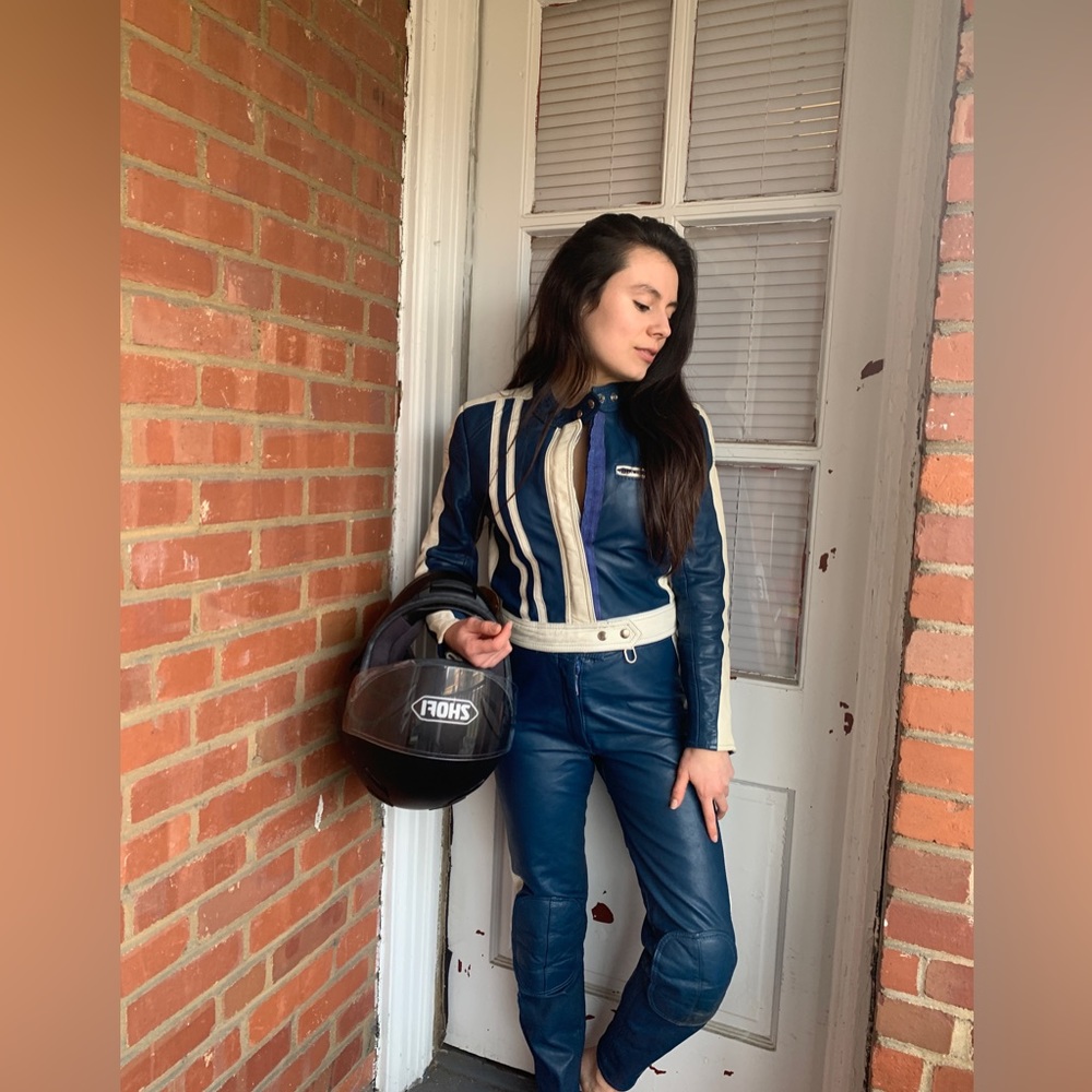 1970’s Wilhem Krawhel Leather Motorcycle Jumpsuit Gem